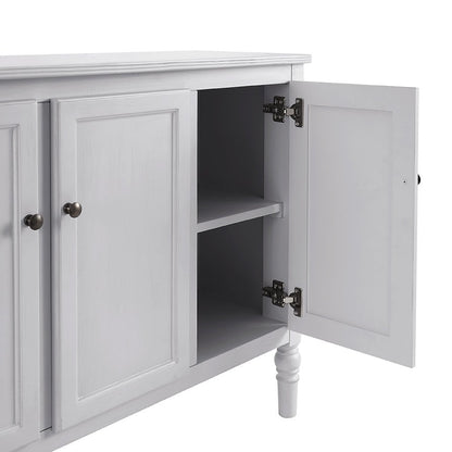 DUS-CC2-02408 Grade-B Dusk Ruby 4 Door Sideboard - Washed Stone RRP £329.00