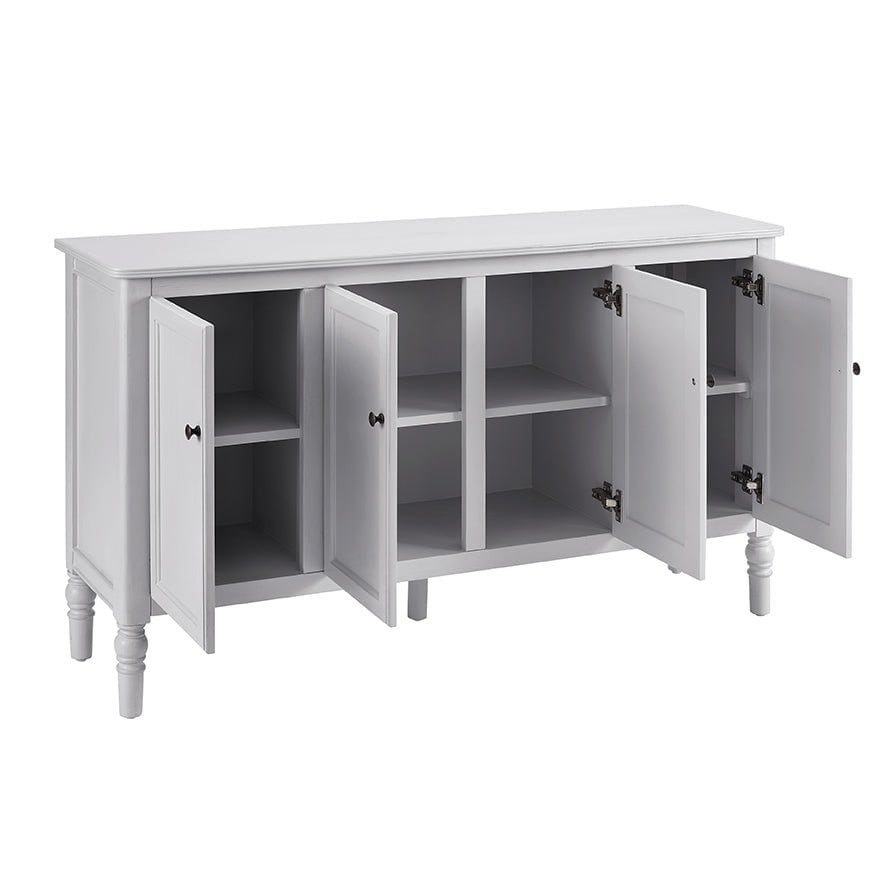 DUS-CC2-02408 Grade-B Dusk Ruby 4 Door Sideboard - Washed Stone RRP £329.00