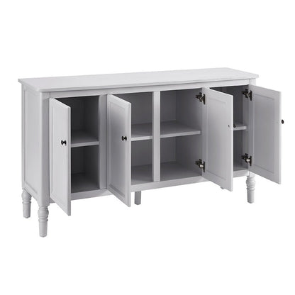 DUS-CC2-02408 Grade-B Dusk Ruby 4 Door Sideboard - Washed Stone RRP £329.00