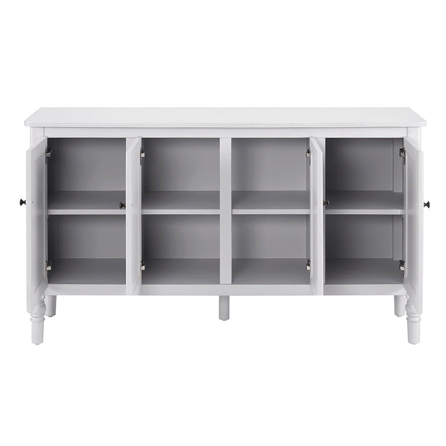 DUS-CC2-02408 Grade-B Dusk Ruby 4 Door Sideboard - Washed Stone RRP £329.00