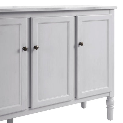 DUS-CC2-02408 Grade-B Dusk Ruby 4 Door Sideboard - Washed Stone RRP £329.00