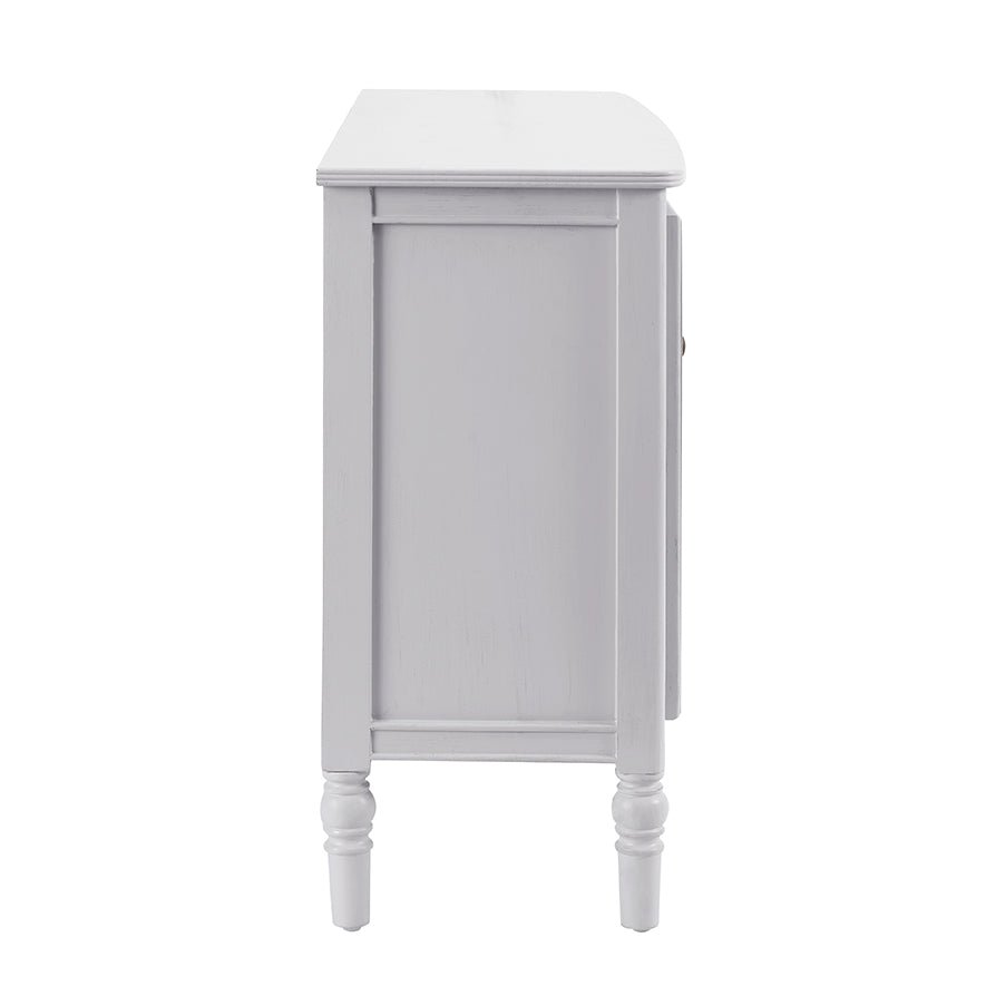 DUS-CC2-02408 Grade-B Dusk Ruby 4 Door Sideboard - Washed Stone RRP £329.00