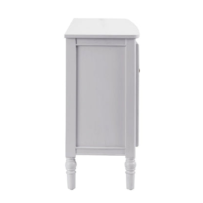 DUS-CC2-02408 Grade-B Dusk Ruby 4 Door Sideboard - Washed Stone RRP £329.00