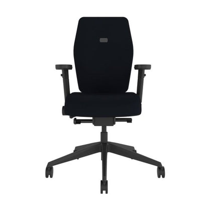 POS-CC2-00009 Grade-B Posturite Positiv Plus Medium Back Chair - Black w/ Adj. Arms RRP £1041.00