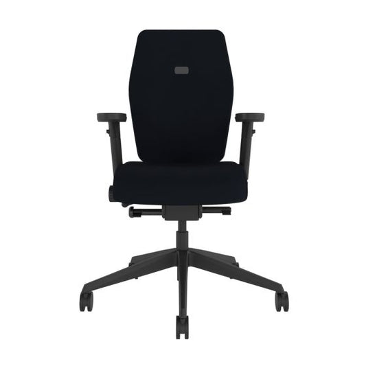 POS-CC2-00009 Grade-B Posturite Positiv Plus Medium Back Chair - Black w/ Adj. Arms RRP £1041.00