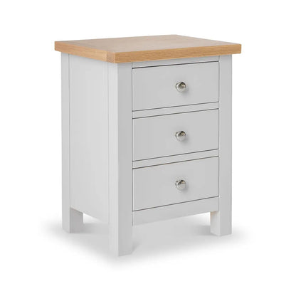 ROS-OUT-00618 Grade-C1 Roseland Furniture Farro Grey & Oak Bedside Table RRP £109.95