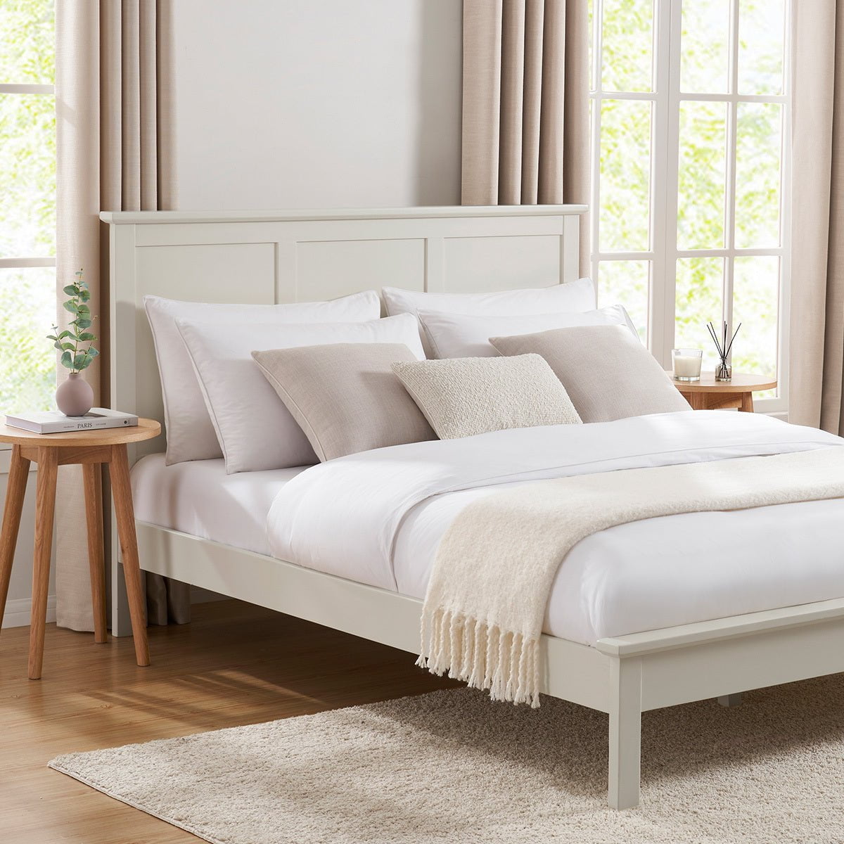 DUS-CC2-05020 Grade-B Dusk Salcombe Single Bed Frame - Stone RRP £179.00