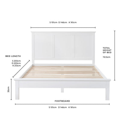 DUS-GOL-03728 Grade-B Dusk Salcombe Bed Frame - White RRP £179
