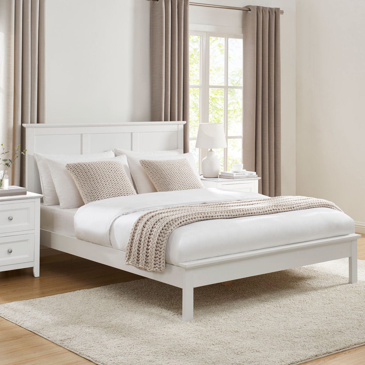 DUS-GOL-03227 Grade-B Dusk Salcombe Bed Frame - White RRP £179