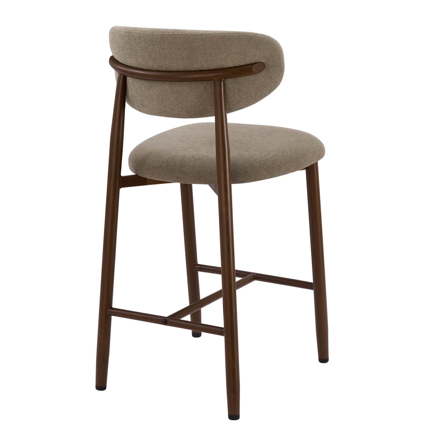 DUS-CC2-03416 Grade-B Dusk Sally Set of 2 Barstools - Chenille Mushroom RRP £169.00