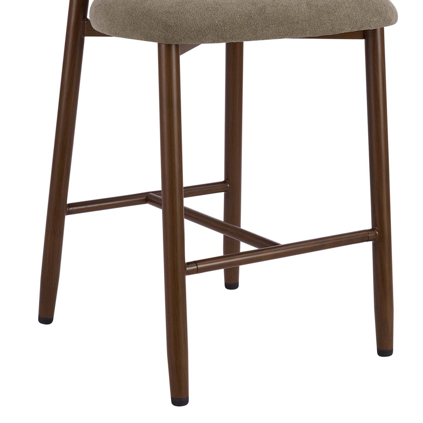 DUS-CC2-03416 Grade-B Dusk Sally Set of 2 Barstools - Chenille Mushroom RRP £169.00