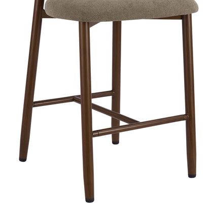 DUS-CC2-03416 Grade-B Dusk Sally Set of 2 Barstools - Chenille Mushroom RRP £169.00