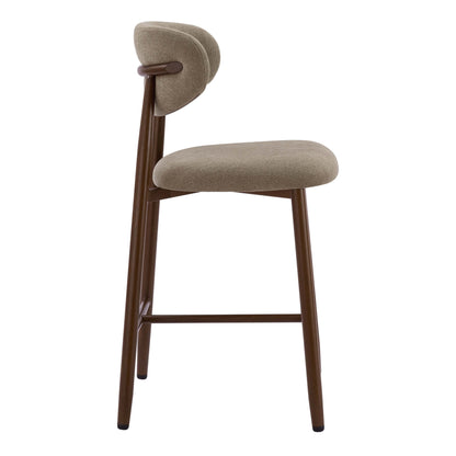 DUS-CC2-03416 Grade-B Dusk Sally Set of 2 Barstools - Chenille Mushroom RRP £169.00