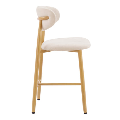 DUS-CC2-04028 Grade-B Dusk Sally Set of 2 Barstools - Cream Linen RRP £169.00