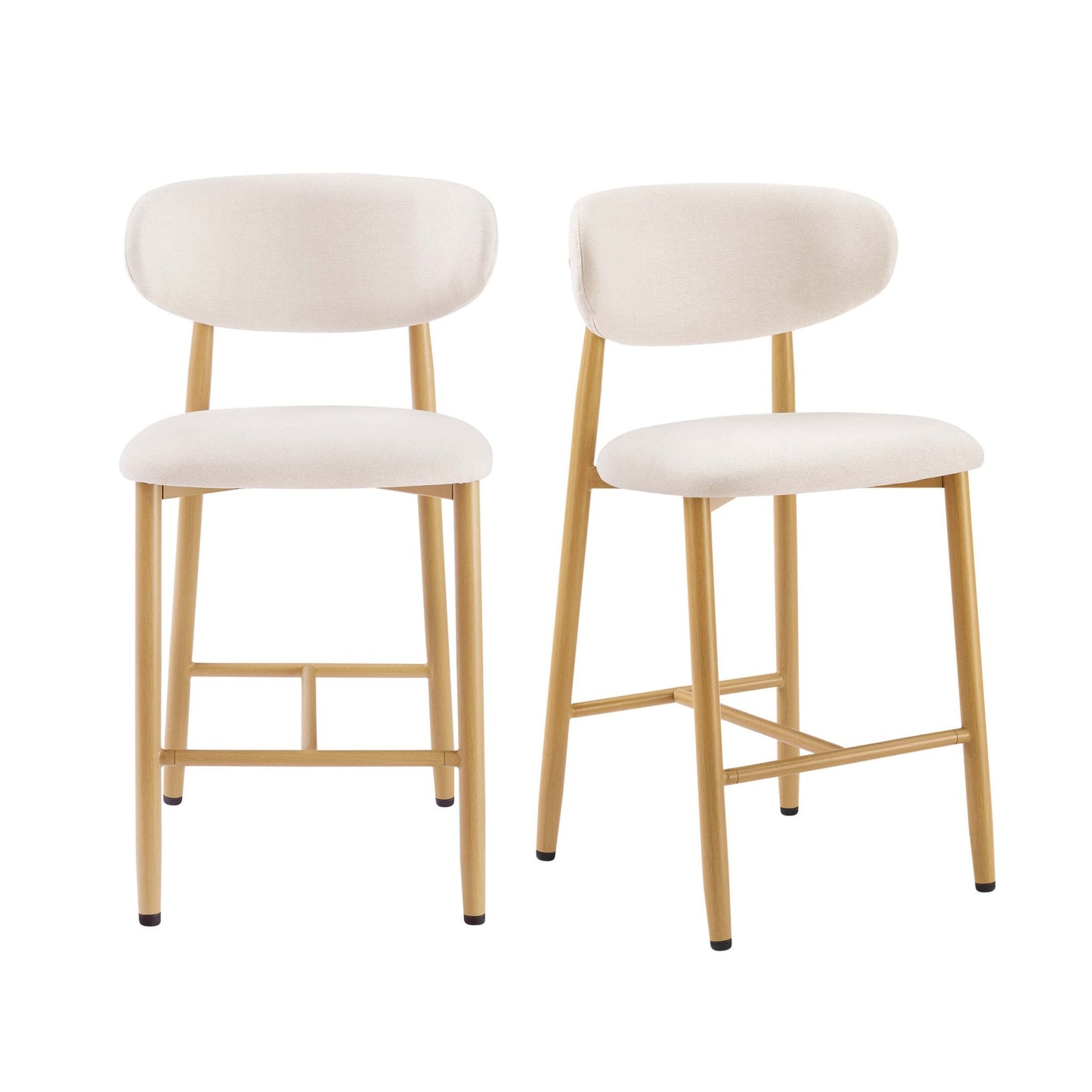 DUS-CC2-04028 Grade-B Dusk Sally Set of 2 Barstools - Cream Linen RRP £169.00