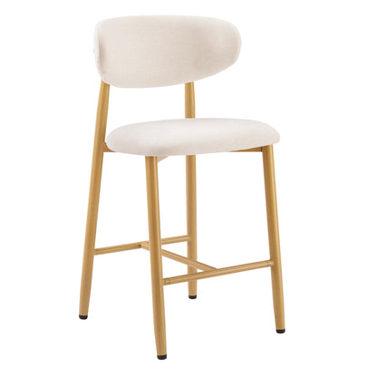DUS-CC2-04028 Grade-B Dusk Sally Set of 2 Barstools - Cream Linen RRP £169.00