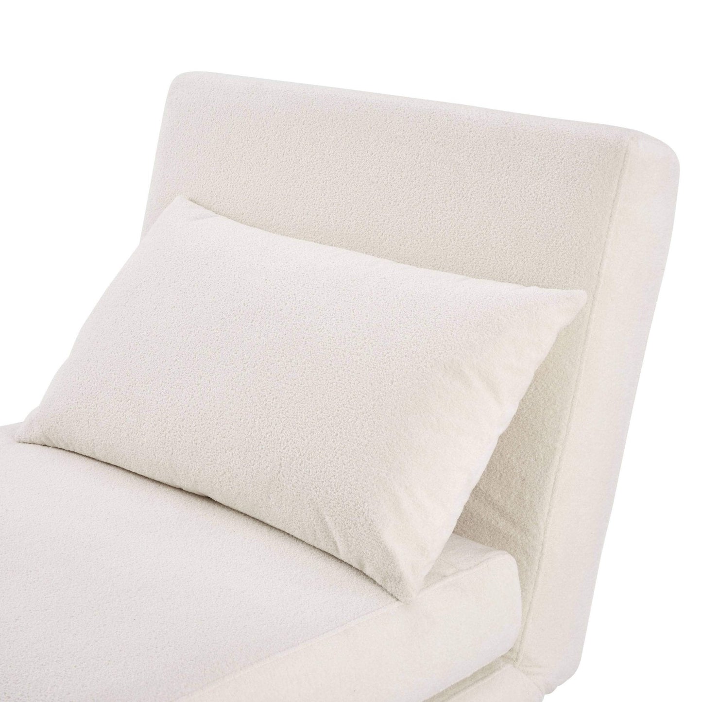 DUS-CC2-05263 Grade-B Dusk Seattle Single Click Clack Sofa Bed - Teddy Cream RRP £289.00
