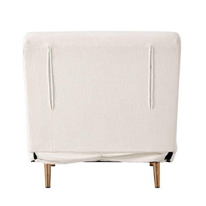 DUS-CC2-05263 Grade-B Dusk Seattle Single Click Clack Sofa Bed - Teddy Cream RRP £289.00