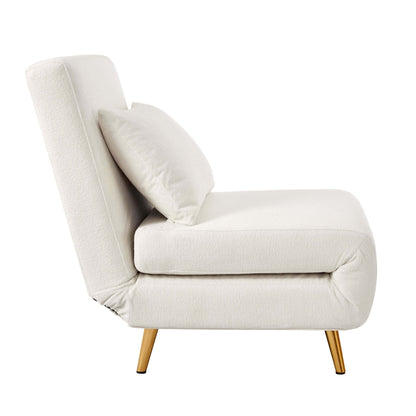 DUS-CC2-05263 Grade-B Dusk Seattle Single Click Clack Sofa Bed - Teddy Cream RRP £289.00