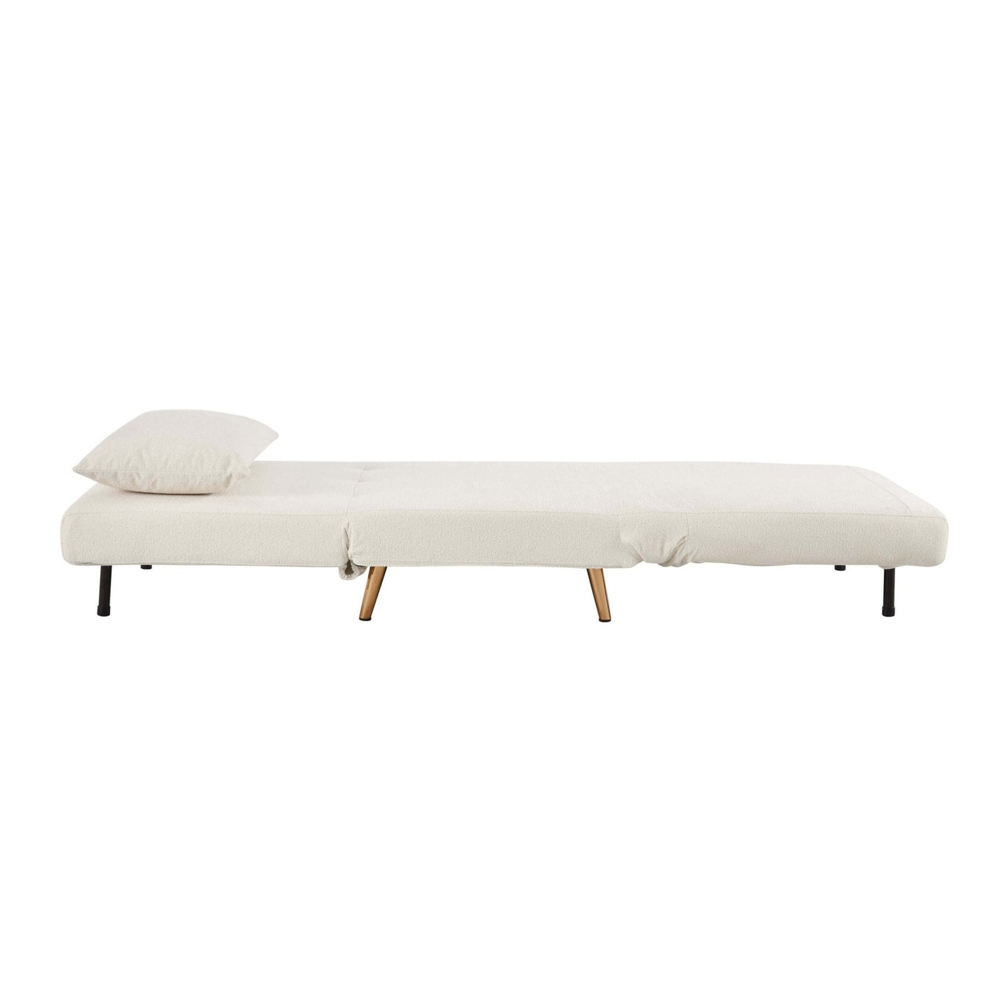 DUS-CC2-05263 Grade-B Dusk Seattle Single Click Clack Sofa Bed - Teddy Cream RRP £289.00
