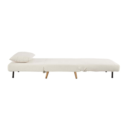 DUS-CC2-05263 Grade-B Dusk Seattle Single Click Clack Sofa Bed - Teddy Cream RRP £289.00