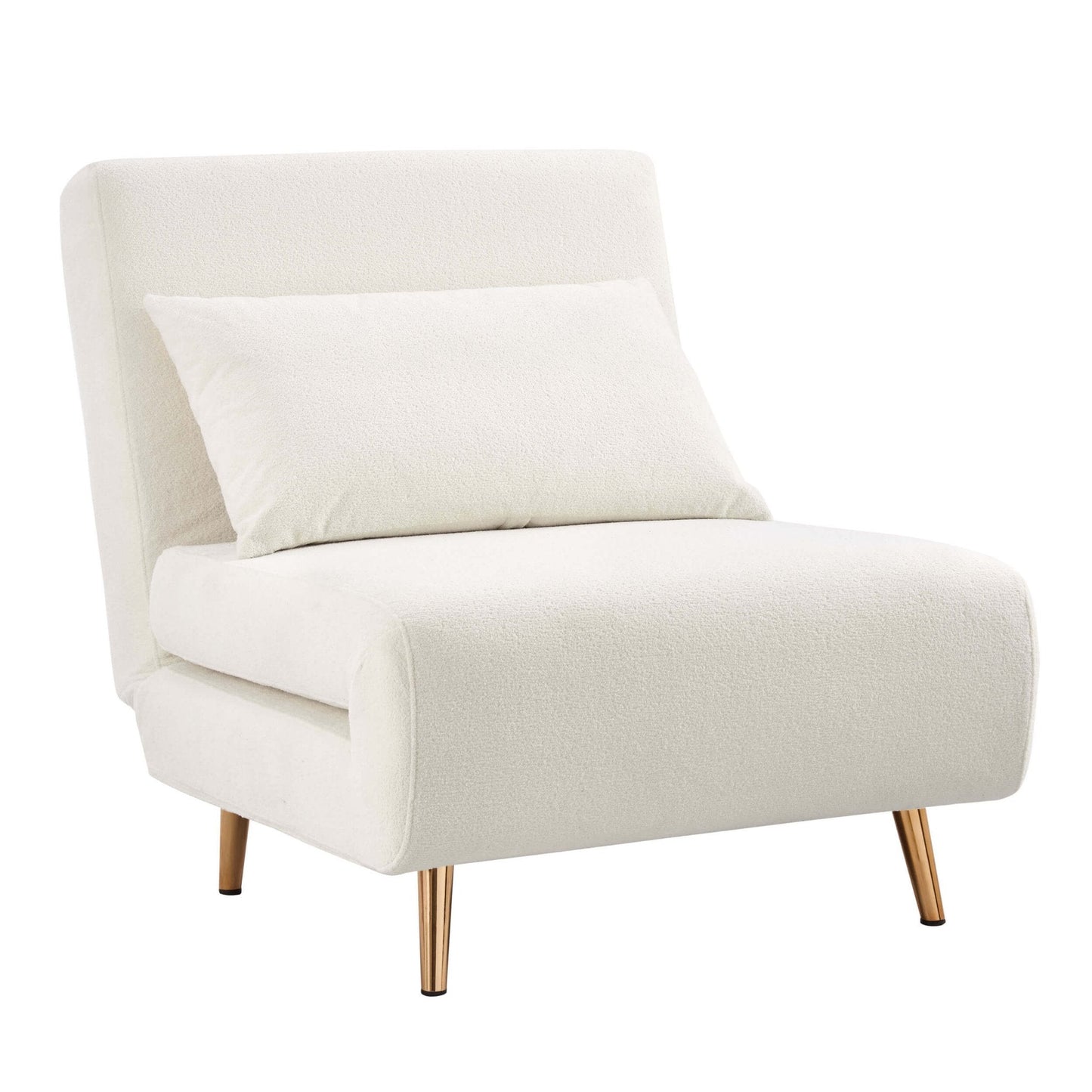 DUS-CC2-05263 Grade-B Dusk Seattle Single Click Clack Sofa Bed - Teddy Cream RRP £289.00