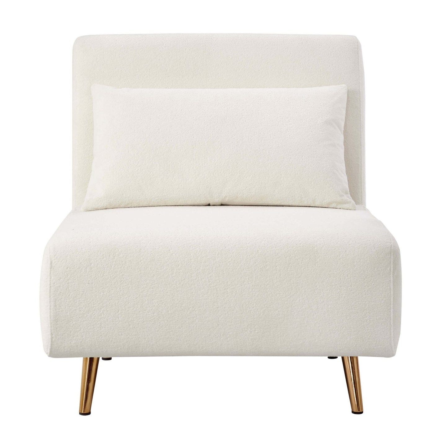 DUS-CC2-05263 Grade-B Dusk Seattle Single Click Clack Sofa Bed - Teddy Cream RRP £289.00