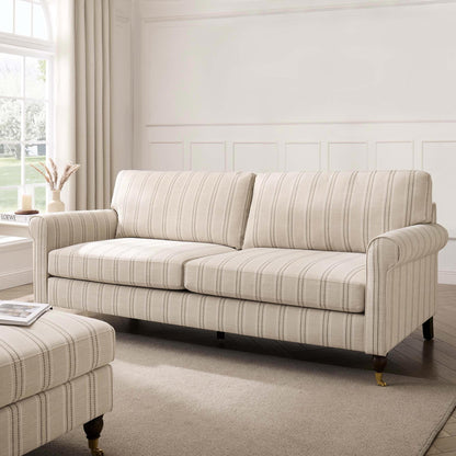 DUS-GOL-08367 Grade-C3 Dusk Sicily 3 Seater Sofa - Stripe RRP £629