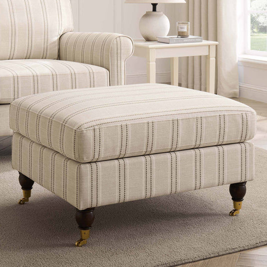 DUS-CC2-02826 Grade-B Dusk Sicily Pouffe - Stripe RRP £199.00