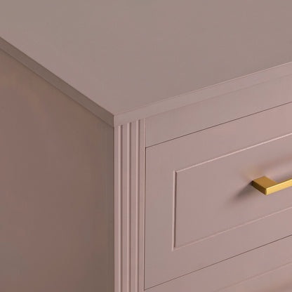DUS-GOL-07391 Grade-B Dusk Sienna 2 Drawer Bedside Table - Dusty Mauve RRP £109