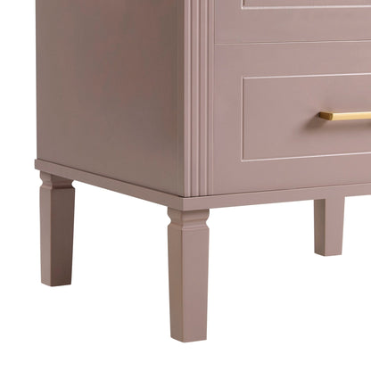 DUS-GOL-07391 Grade-B Dusk Sienna 2 Drawer Bedside Table - Dusty Mauve RRP £109