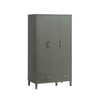 DUS-QCF-02179 Grade-BER Dusk Sienna 3 Door Wardrobe with Drawers - Vetiver RRP £319.00