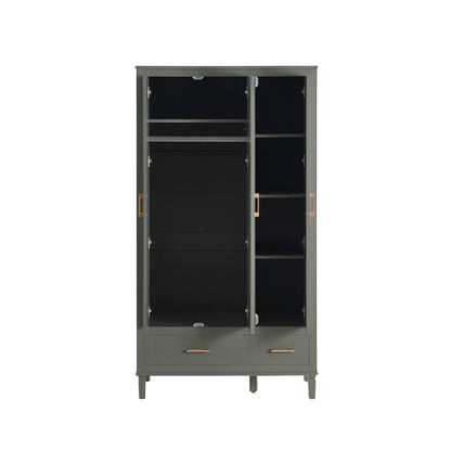 DUS-QCF-02207 Grade-DOA Dusk Sienna 3 Door Wardrobe with Drawers - Vetiver RRP £319.00