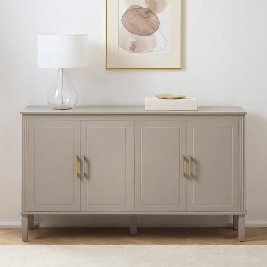 DUS-GOL-03033 Grade-B Dusk Sienna 4 Door Sideboard - Taupe RRP £260
