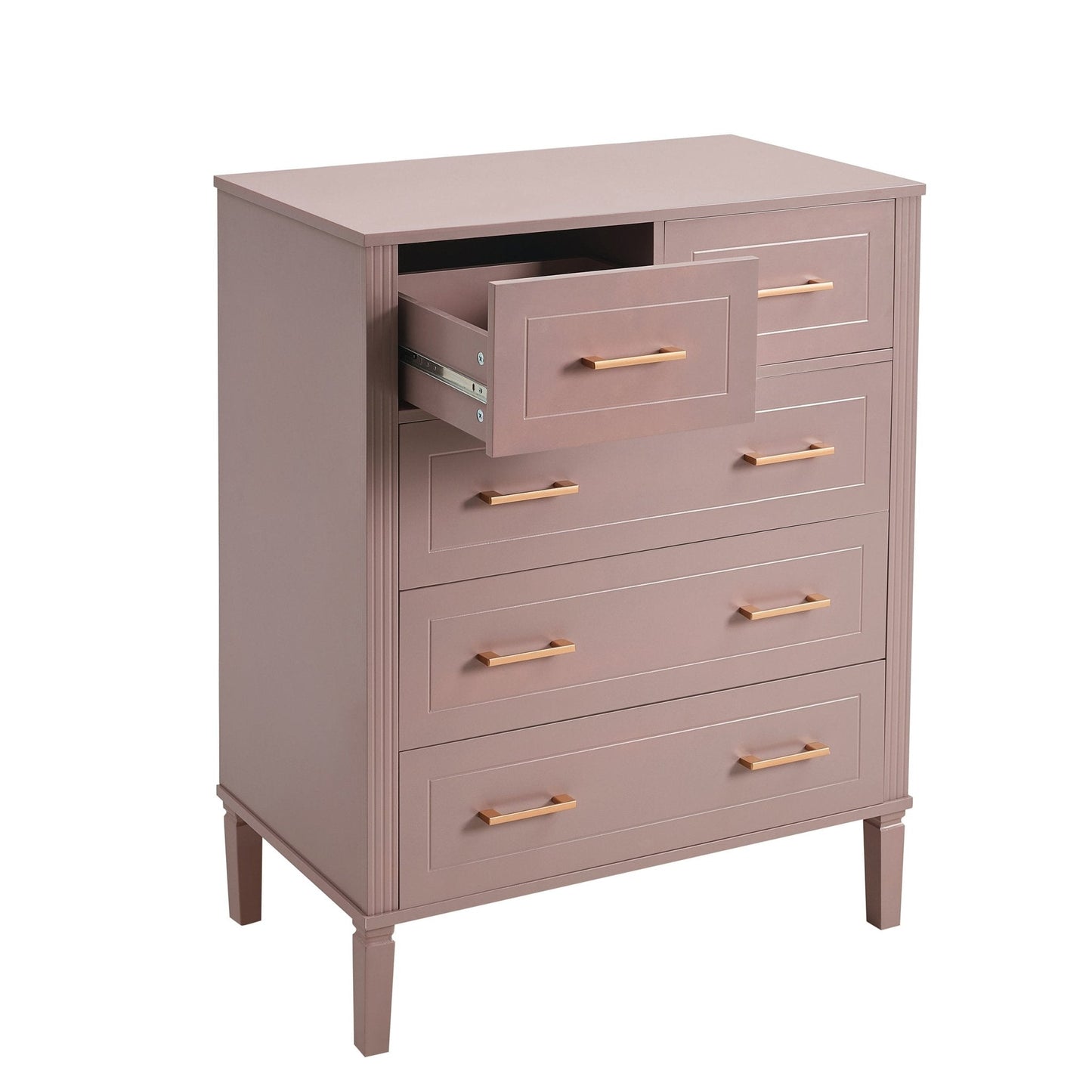 DUS-CC2-01630 Grade-B Dusk Sienna 5 Drawer Chest - Dusty Mauve RRP £219