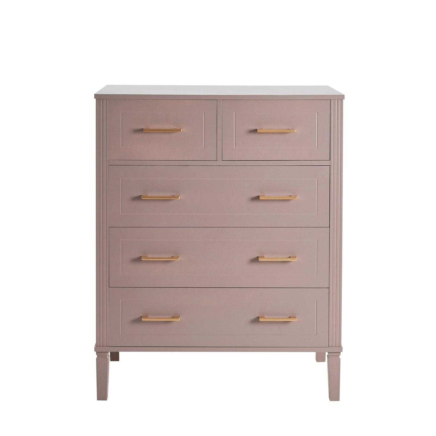 DUS-CC2-00723 Grade-B Dusk Sienna 5 Drawer Chest - Dusty Mauve RRP £219.00