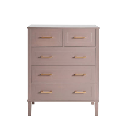 DUS-CC2-00723 Grade-B Dusk Sienna 5 Drawer Chest - Dusty Mauve RRP £219.00