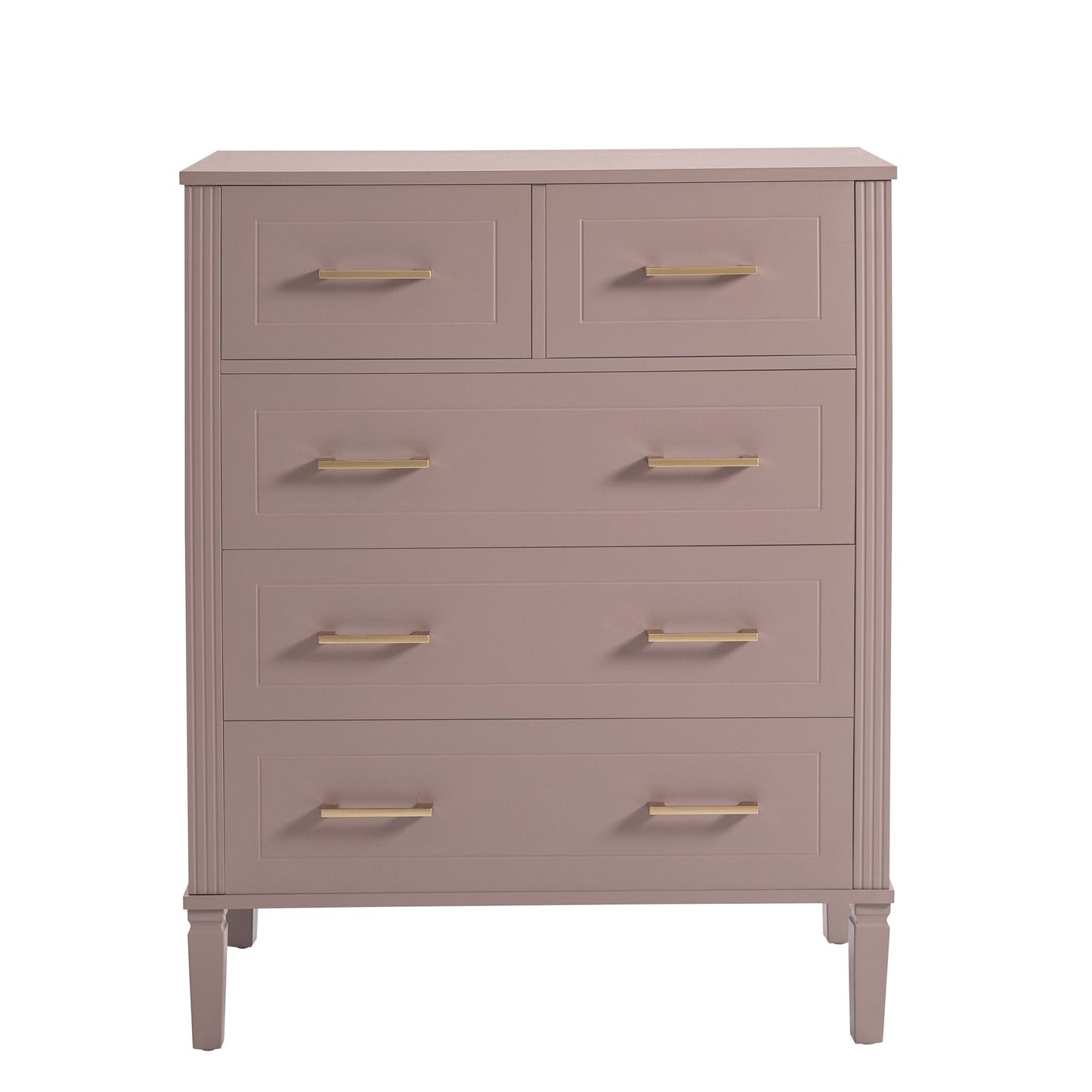 DUS-CC2-04312 Grade-B Dusk Sienna 5 Drawer Chest - Dusty Mauve RRP £219.00