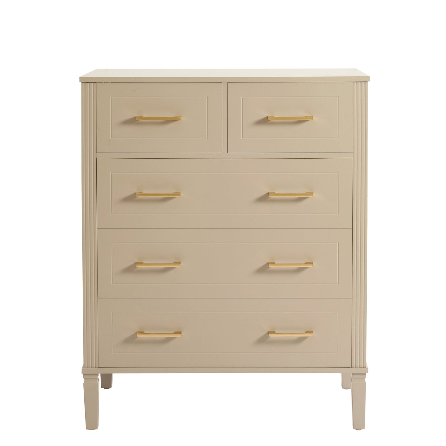 DUS-CC2-04832 Grade-B Dusk Sienna 5 Drawer Chest - Taupe RRP £219.00