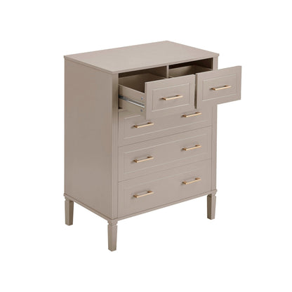 DUS-GOL-00769 Grade-B Dusk Sienna 5 Drawer Chest - Taupe RRP £219