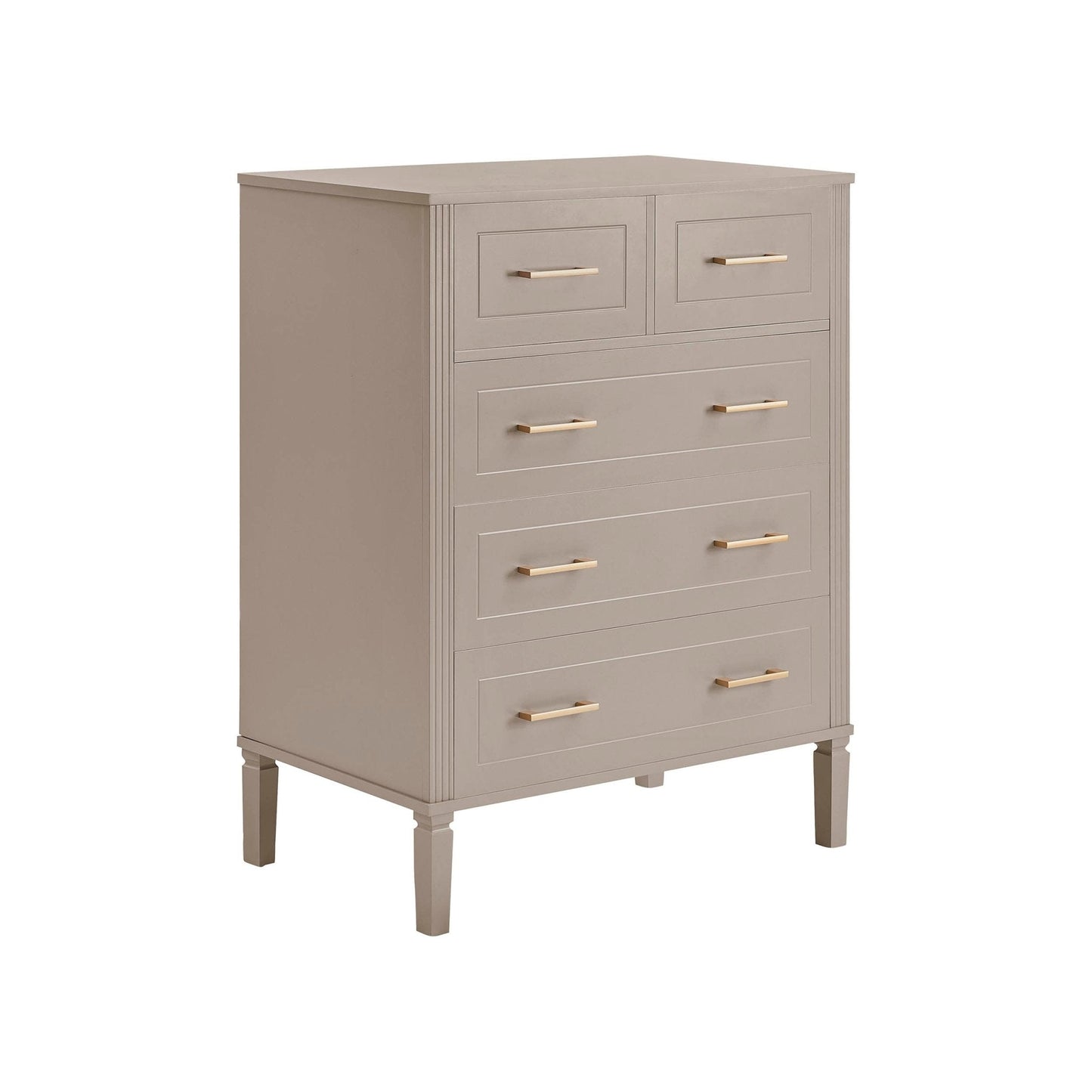 DUS-GOL-00769 Grade-B Dusk Sienna 5 Drawer Chest - Taupe RRP £219