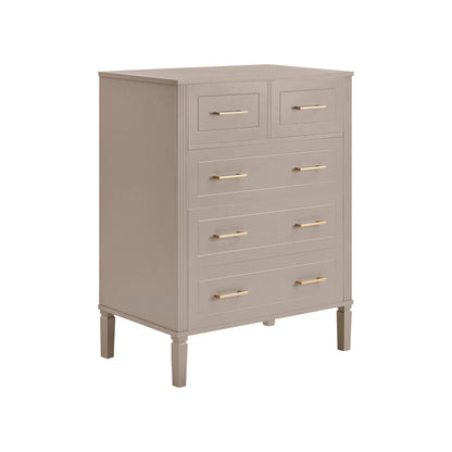 DUS-GOL-00769 Grade-B Dusk Sienna 5 Drawer Chest - Taupe RRP £219
