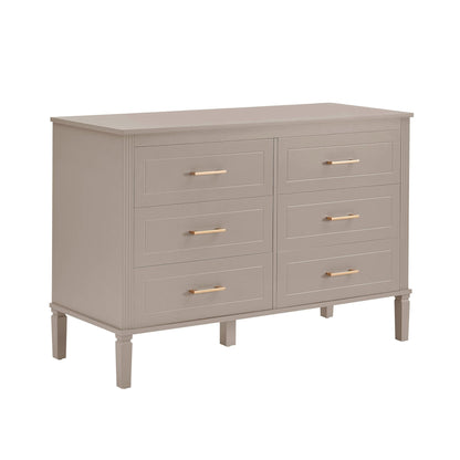 DUS-CC2-04736 Grade-B Dusk Sienna 6 Drawer Chest - Taupe RRP £259.00