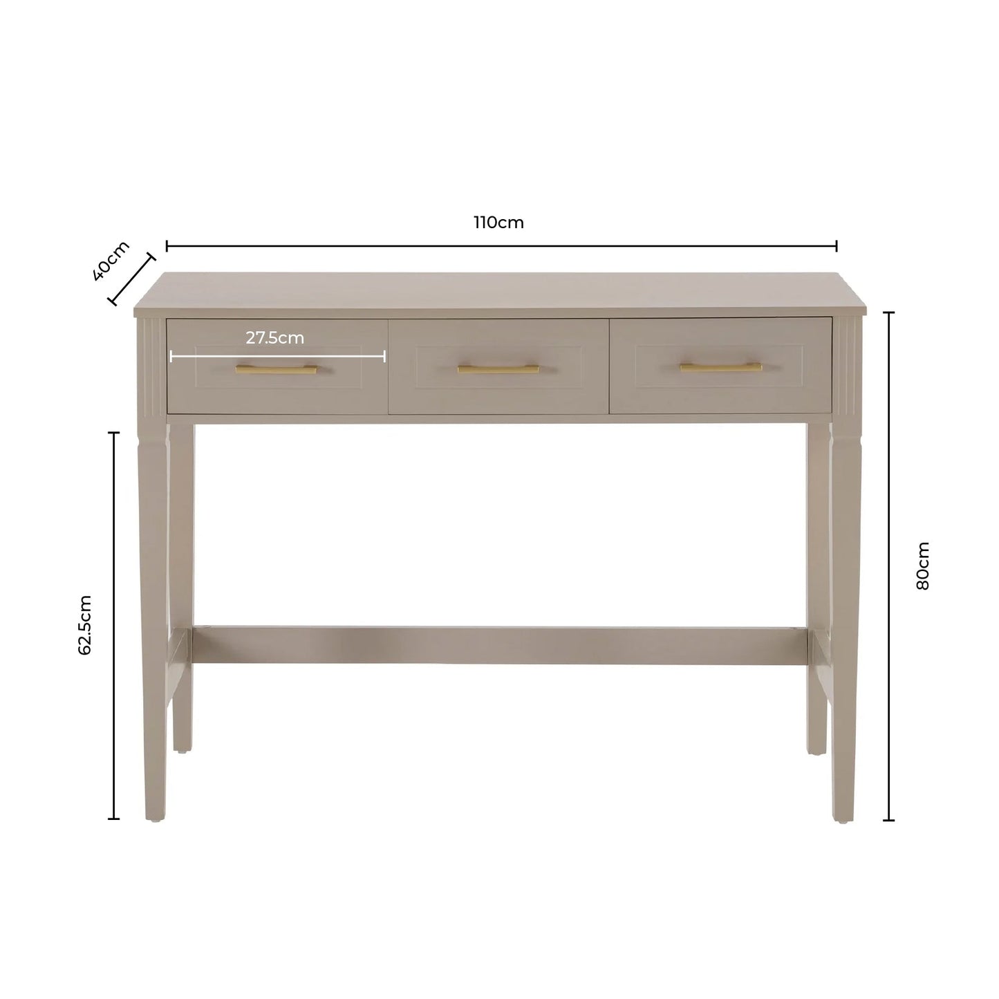 DUS-CC2-03646 Grade-B Dusk Sienna Dressing Table Console - Vetiver RRP £149.00