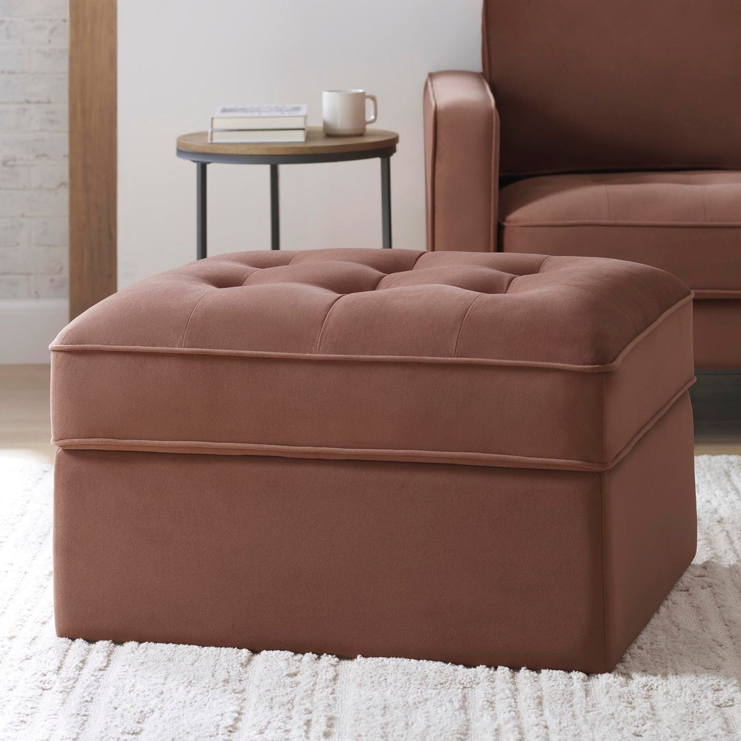 DUS-GOL-03054 Grade-B Dusk Sloane Pouffe - Mauve RRP £179