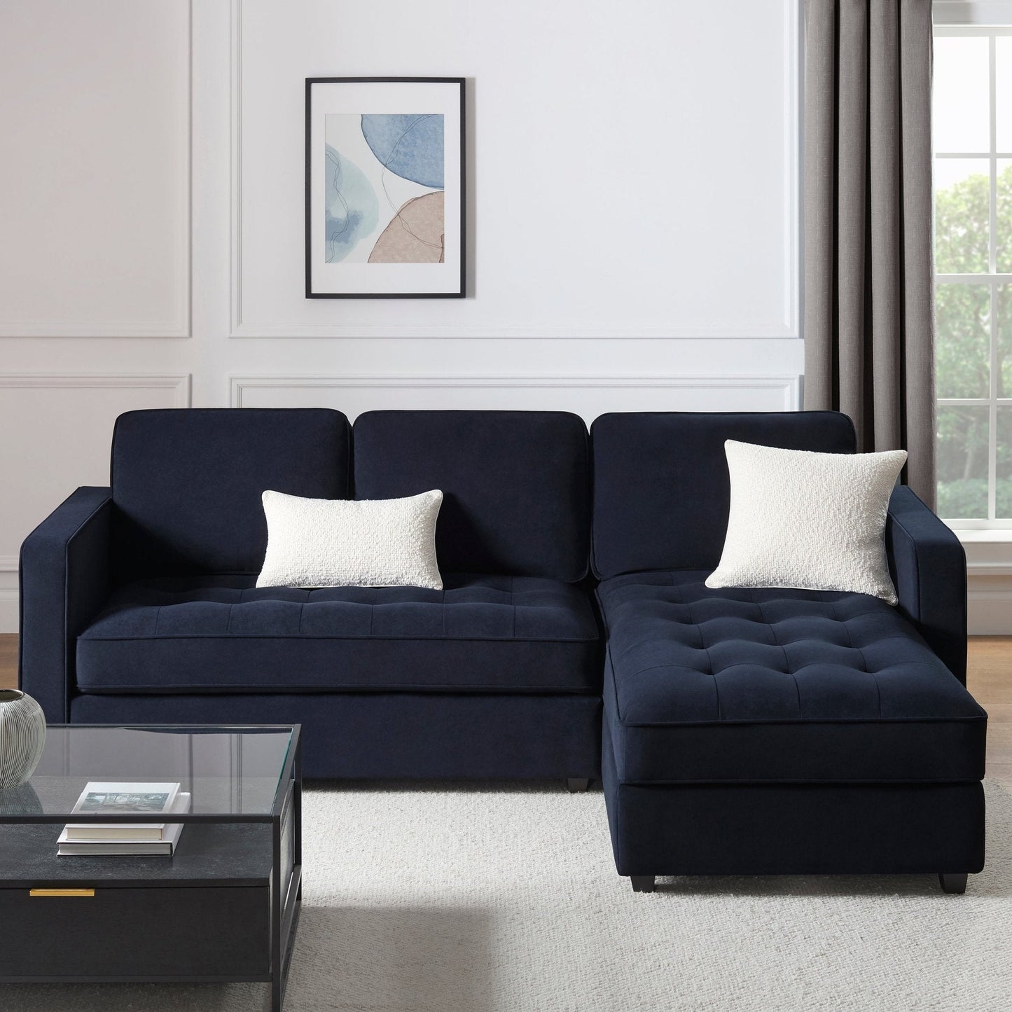 DUS-GOL-09405 Grade-BER Dusk Sloane Right Hand Chaise - Midnight RRP £674