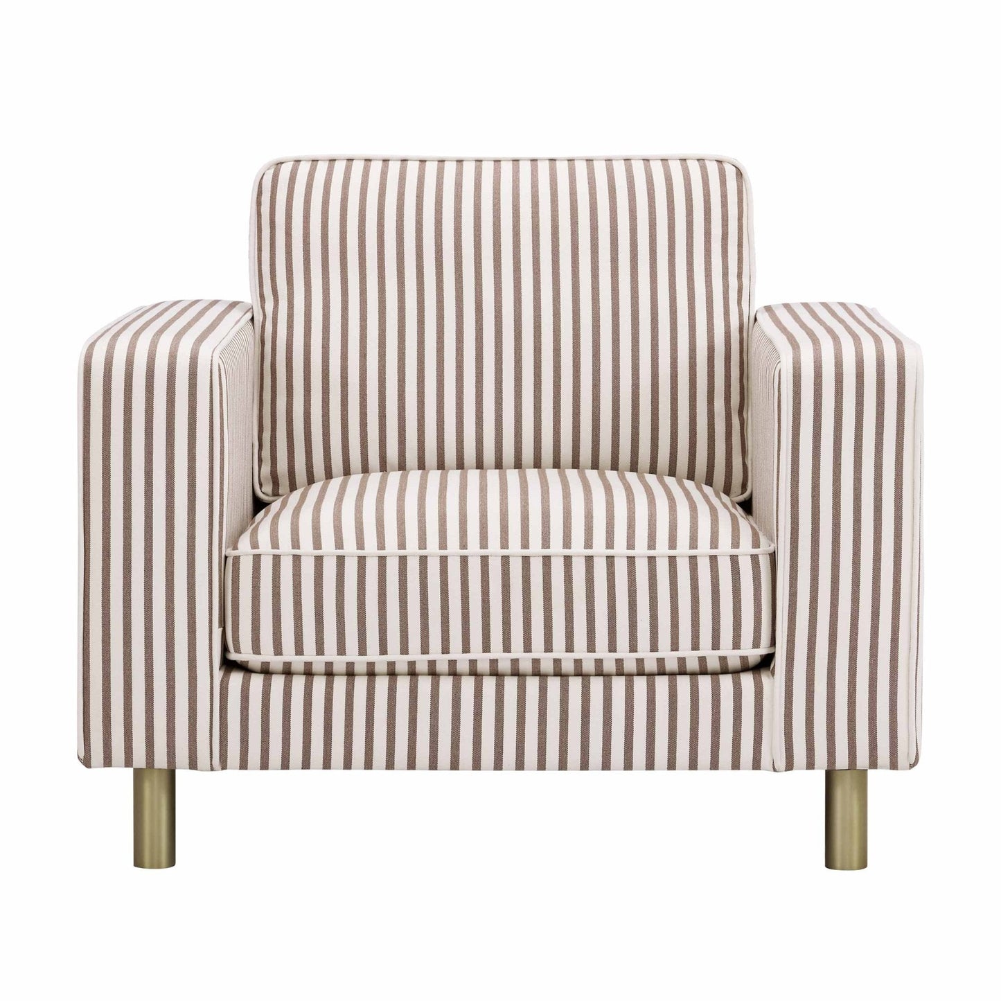 DUS-CC2-04661 Grade-B Dusk Soho Armchair - Chocolate Stripe RRP £279.00