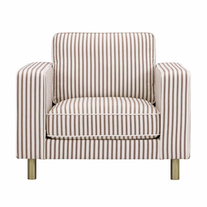 DUS-CC2-04661 Grade-B Dusk Soho Armchair - Chocolate Stripe RRP £279.00