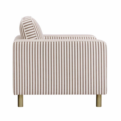 DUS-CC2-04661 Grade-B Dusk Soho Armchair - Chocolate Stripe RRP £279.00