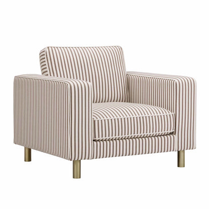 DUS-CC2-04661 Grade-B Dusk Soho Armchair - Chocolate Stripe RRP £279.00